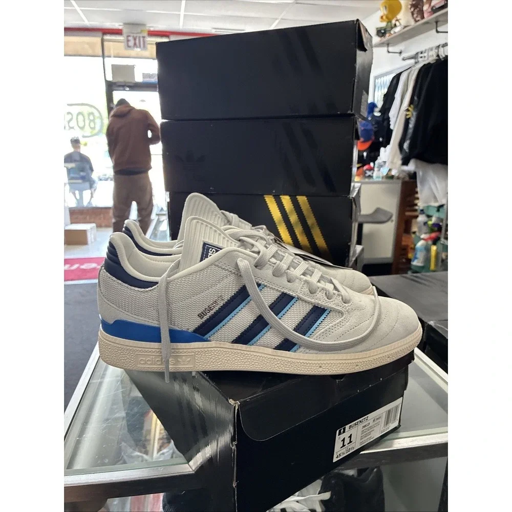 Adidas Busenitz Pro Grey Two/Dark Blue/Chalk White Mens JH8123 SZ 11 New NWT